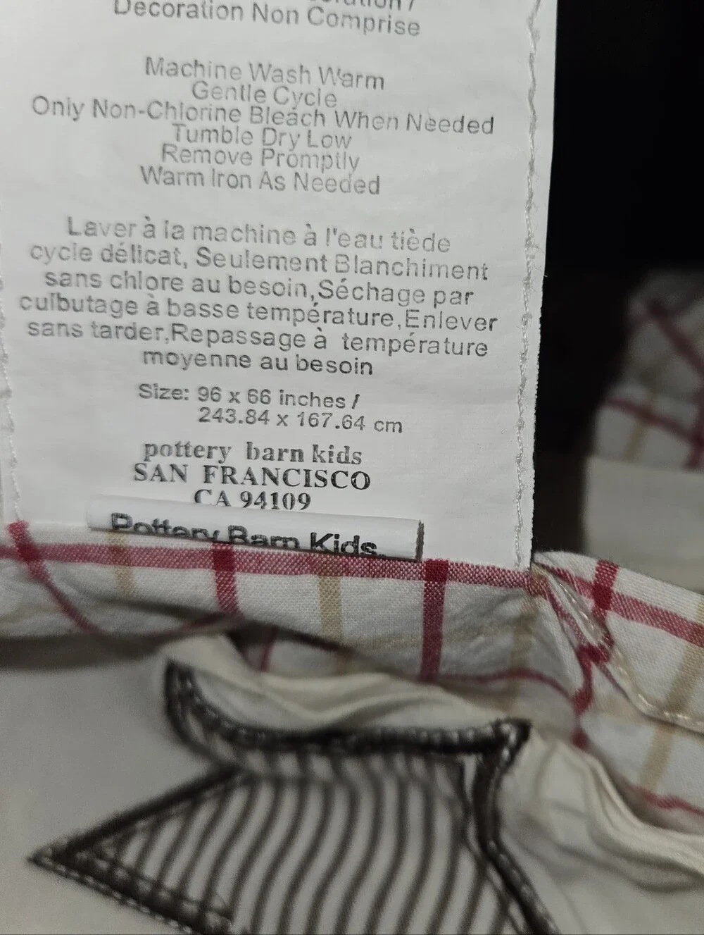 Pottery Barn Kids Plaid Basketball Sheets